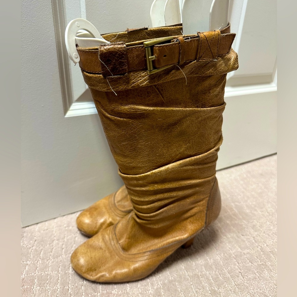 Kelly & Katie "jessie" Brown Leather Slouch Boots Size 9